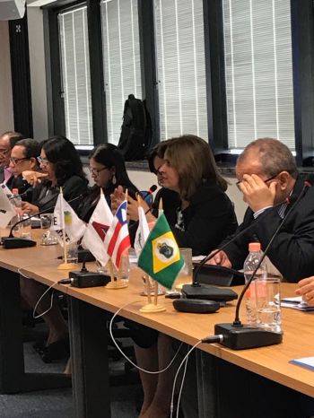 Nossa dirigente Célia Lessa participando de reunião na Federação Nacional do Fisco - Febrafite -, em pauta importante tema da nossa classe.